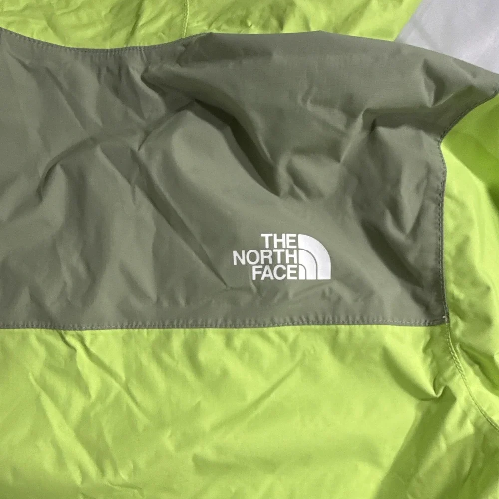 The North Face Mens DryVent Windbreaker Jacket Neon Lime Green Gray Small